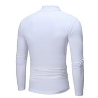 zimski kaputi za muškarce jesen-zima jednobojna dolčevita majica dugih rukava gornji dio bluze crop top za muškarce
