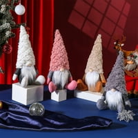 Božićni dekor Švedski patuljak bezličan patuljak patuljak punjeni ukras mekane plišane igračke ukras za blagdansku zabavu Bijela