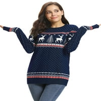 Ružni Božićni džemperi za žene, snježne pahulje, svečani pleteni pulover, džemper Top