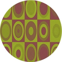 Unutarnji tepisi s okruglim uzorkom pistacija zelene boje, promjera 5 inča
