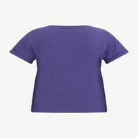 BESPLATNA majica logotipa ženskog sastavljanja s manžetom kratkim rukavima