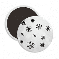 Ručno oslikana pahuljica okrugli keramički magnet za hladnjak ukras za uspomenu
