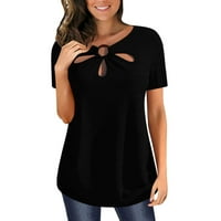 Majice za žene ljetni top Okrugli vrat obična ležerna majica kratkih rukava majica majica bluza