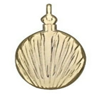Sterling silver 30 Srebrna ovalna školjka u obliku bočice parfema medaljon Privjesak Ogrlica