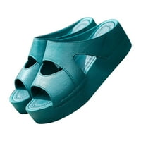 Rasprodaja ispod 5 USD ljetne ženske cipele s debelim potpeticama s kosim potplatom sandale za plažu Ležerne papuče u rimskom stilu