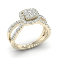 Zaručnički prsten od dijamanta od 34 karata u 10K žutom zlatu