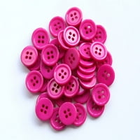 Šivanje gumba s ravnim leđima, vruće ružičasti gumbi za obrt