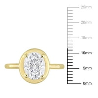 10-karatni Ženski vjenčani prsten od žutog zlata od moissanita ovalnog reza od moissanita od moissanita od moissanita od moissanita