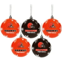 Cleveland Browns set ukrasnog kuglice, set od 5