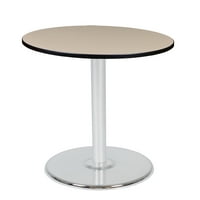 Okrugli stol s postoljem za tanjure visine 30 inča-Bež krom