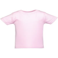 pamučna majica kratkih rukava majica s okruglim vratom od dresa za bebe i malu djecu, ružičasta i Crna vrijeska