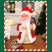 Božićni okretni glazbeni ukras za countertop, Slatke zanimljive električne igračke za uređenje doma unutar kamina