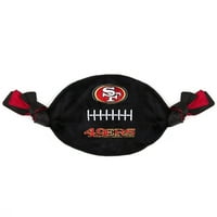 Kućni ljubimci Prvi NFL San Francisco 49ers Flattie Football Toy - Licensied, Meki -plug izdržljivih igračaka za konopce za pse,