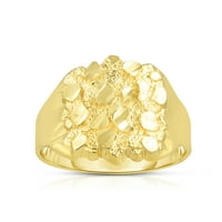 10k Nugget okrugli prsten od žutog zlata, veličine - 13