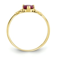 Karatni prsten od prirodnog rubina od žutog zlata