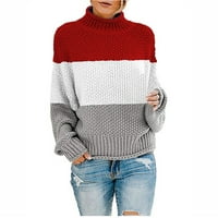 Jesensko-zimski casual pleteni džemper s ramena za djevojčice, preveliki džemper s dugim rukavima