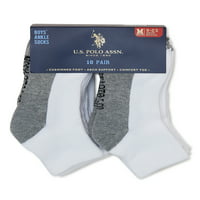 S. Polo Assn. Dječaci s gležnjama čarape, 10-pack, veličine S-l