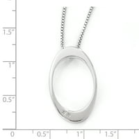 Primarno srebro je sterling srebro obloženo rodijem 0. Dijamantna ogrlica od 0 karata