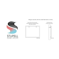 Stupell Industries neprozirna plava apstraktna boja Splatter slikanje sivo uokvirena umjetnička print zidna umjetnost, dizajn Hilary