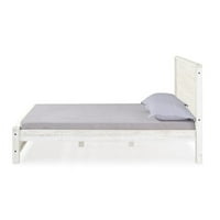 Francuski bračni krevet s rustikalnim pločama, rustikalno bijeli