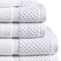Setovi tradicionalnih i modernih pamučnih ručnika za kupanje u bijeloj boji