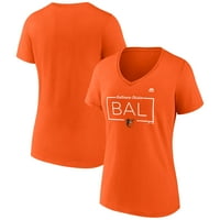 Ženska majica s izrezom u obliku slova U i narančastim gornjim dijelom od marke