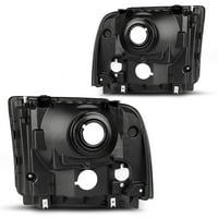 Sklop prednjih svjetala za 2005.- Ford F f f Super Duty & Ford Excd Excursion Black Housing Clear leća