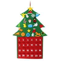 Pozdrav Adventski kalendar Ukrasi od filca Božićni veliki džepovi uređenje doma balzamični vijenac baterija