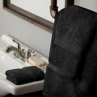 Egipatski pamučni set ručnika od 3 komada, crni