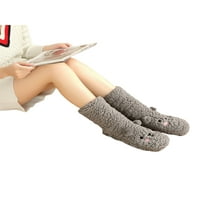 Ženske krznene čarape za djevojčice mekane tople papuče za posadu slatke udobne čarape