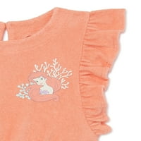 Set odjeće za djevojčice Mala sirena s haljinom i torbom, 2 komada, veličine od 2 do 5 godina