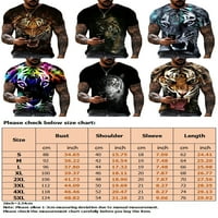 Muške osnovne majice za fitness s kratkim rukavima za muškarce majica s okruglim vratom pulover sa životinjskim printom za posao