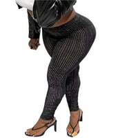 Ženske Mrežaste prozirne hlače od donjeg i donjeg rublja, tajice visokog struka, sjajne svilene hlače, uske hlače