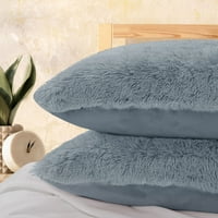 Jedinstvene ponude Fau krznene jastučnice s patentnim zatvaračem, kraljicom, svijetlo siva