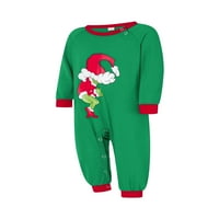 Obiteljska božićna pidžama, vrhovi i hlače s printom iz crtića