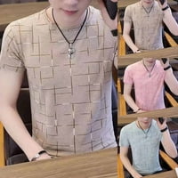 Muška majica s okruglim vratom s printom bluza pulover kratkih rukava gornji dio mišića