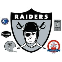 Fathead Oakland Raiders: Originalni AFL logotip - Giant Službeno licenciran NFL uklonjivi zidni naljepnica