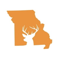 Naljepnica za jelene u Missouriju izrezana pečatom - samoljepljivi vinil - otporan na vremenske uvjete - Proizvedeno u SAD - u-mnogo