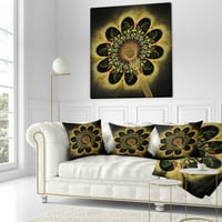 Dizajn, tamno žuti cvijet zaokružene latice - jastuk za cvjetne bacanja - 18x18