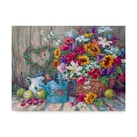 Zaštitni znak likovna umjetnost 'Svježa iz vrtne ljubičaste boje' platnena umjetnost Barbara Mock