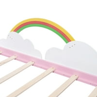 Okvir dječjeg kreveta u obliku crtića oblaci i suncokret, letvice od punog drveta, ladice, krevet na platformi