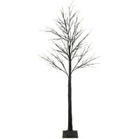 6-inčno crno LED božićno drvce-topla bijela svjetla
