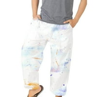 Muške Ležerne hlače s elastičnim strukom, udobne Ležerne mekane široke Ležerne modne udobne Ležerne hlače s printom na plaži, hlače