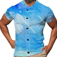 Muške majice, ljetni modni trend, muška majica s printom od 3 inča, pulover s patentnim zatvaračem kratkih rukava, ležerna muška