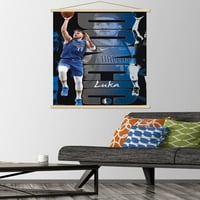 Dallas Mavericks - plakat Luka Doncic Wall s drvenim magnetskim okvirom, 22.375 34