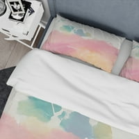 DesignArt 'Pink Dream' Geometric Duvet Cover Set