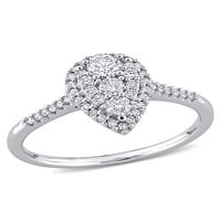 10k dijamantni zaručnički prsten od bijelog zlata od 10k