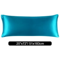 Jedinstvene ponude za zatvaranje zatvarača satena jastuka za tijelo paunovo plava 20 x72