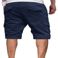 Muške hlače u donjem dijelu, teretne kratke hlače s ravnim nogavicama, ljetne kratke hlače s elastičnim strukom, udobne mini hlače