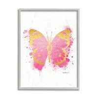 + Vruće ružičasti leptir pop s glamuroznim prskanjem sive boje uokvirenom Amandom greenvud
